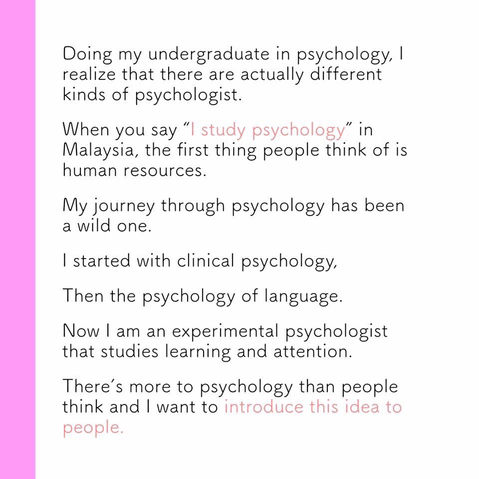 13. Sue Lynn  @Sue_aPhdStudent, an Experimental Psychologist talks about her work & pre-journey into academia. “You don’t have to be the smartest kid in sch. As long as you are willing to work hard, you’ll eventually get to your goal.”