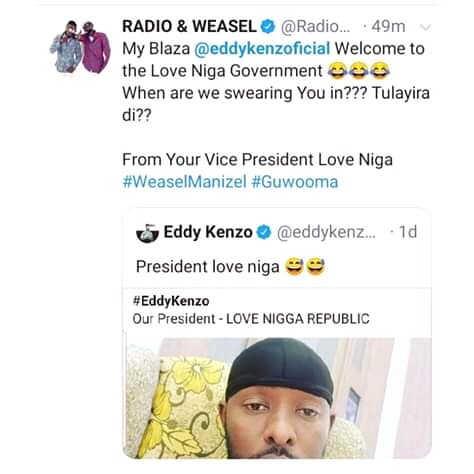 eddykenzoficial's tweet image. Weasel ye vice president ✊ love niga Republic Tuli ba semyekozo twakolamu ethimbi diliwo abaana tubawa love and money 😅😅😅😅