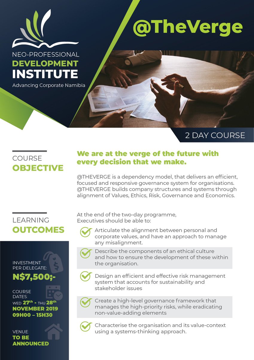 NPDINamibia's tweet image. Prepare yourself professionally for 2020!