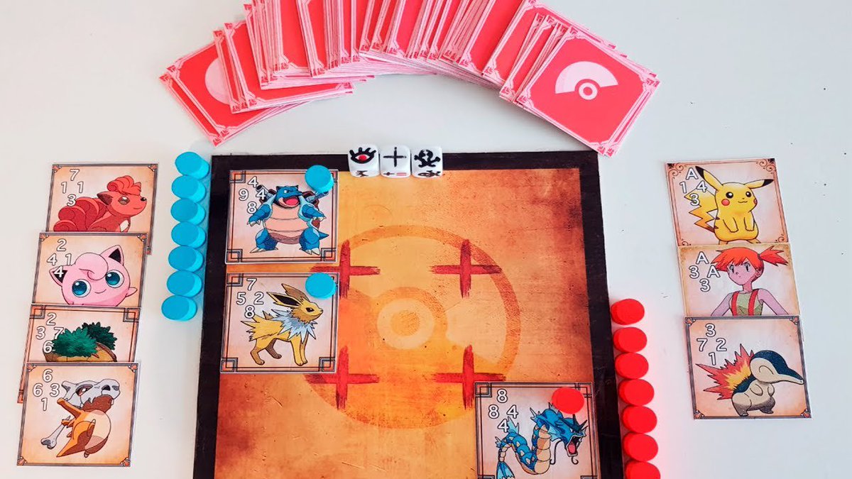 TDCSH's tweet photo. Te enseñamos a hacer un juego de mesa de ''Triple Triad'' de #Pokémon. Te dejamos en el vídeo las plantillas y links que necesitas para que te diviertas tanto jugando como nosotros haciéndolo 😎 https://t.co/G8OuXtaWwq 👈🏻 #TripleTriad https://t.co/AVEP10gxy5
