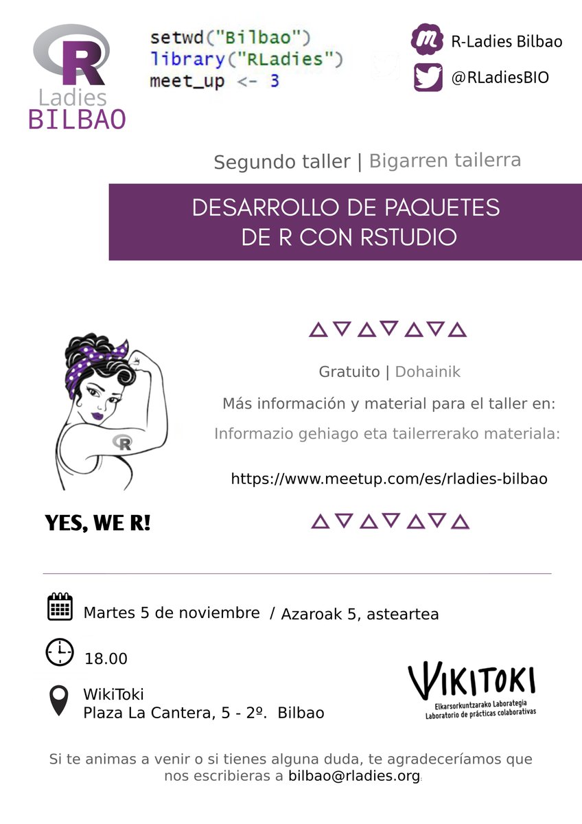 R-Ladies Bilbao tweet media