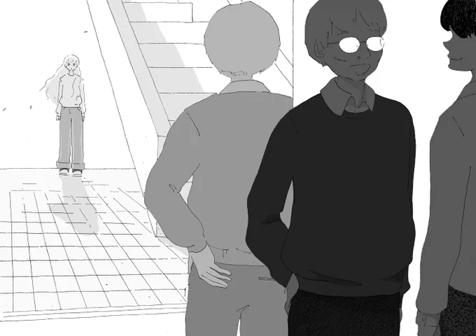 ちくま11月号 マームとジプシーの藤田貴大さんの小説『Ｔ／Ｓ』の挿絵を描かせていただいています  エレベーターの向こうの光景を少し後ろから眺めていた… 