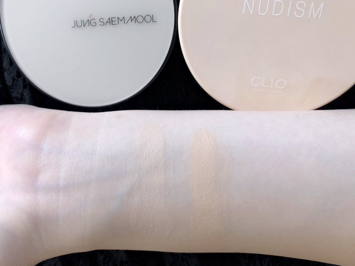 jung nudism 4 ジョンセンムル/エッセンシャルスキンヌーダーロングウェアクッション（Fair Light） 韓国購入品6 セミマットな仕上がり  数日使ってみたけど全然崩れずテカらず感動してる🥺 そして色が東大王🤴ニュートラルなアイボリーが肌色にぴったり クリオのリネンと ...