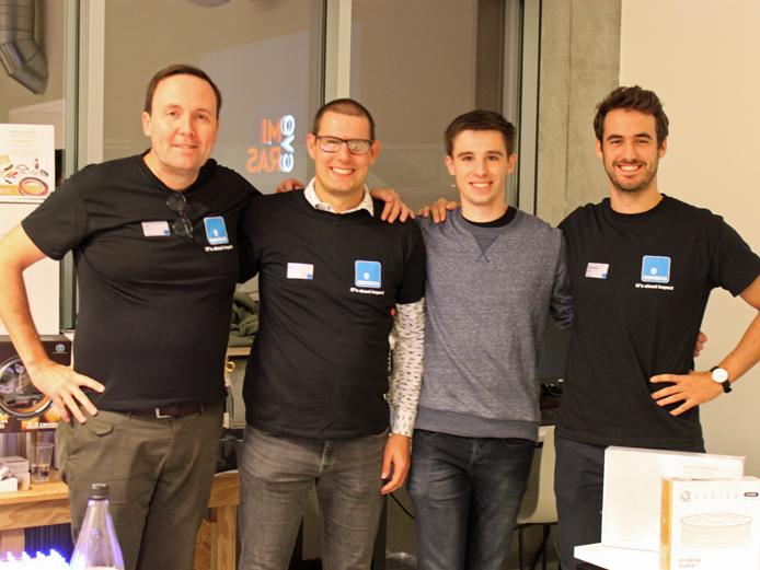 SAVACONV's tweet photo. Dit zijn ze dan: de winnaars van de #SavacoHackathon! Proficiat, Carl, Tom, Yoran en Matthias! Met jullie idee zou het verkeer een stuk veiliger kunnen worden. #kortrijkcreativityweek https://t.co/odivgqWurf