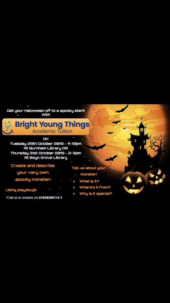 We’ve got spooky workshops running this half term to keep your little ones busy!🎃🧟‍♂️

Contact us to find out more!!