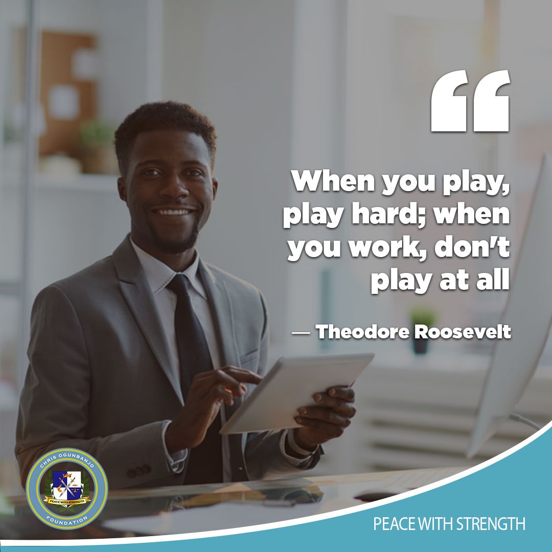 ChrisOgunbanjo's tweet photo. Play hard when it comes time to play but be sure to put play away when it comes time for work.
Work pretty much requires your undivided attention if it’ll ever be good work. Have a productive week ahead.
#Work #HaveAGreatMonday #HappyWeek #WorkEthics #Familyfoundation #TheCOF https://t.co/fGnheU4fgZ
