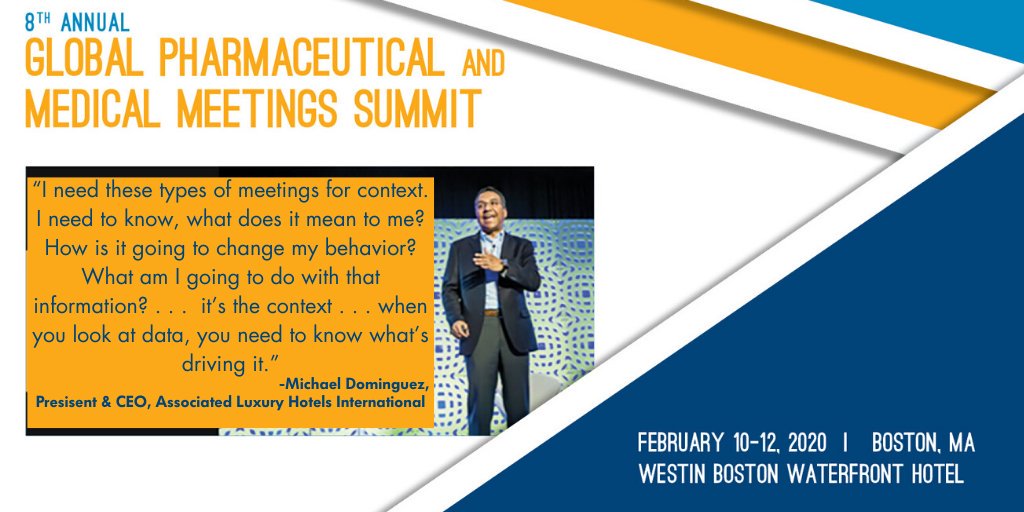 A quote from last year's #MedMeeting speaker, <a href="/M_Dominguez/">Michael Dominguez</a> President &amp; CEO at <a href="/ALHI_GSO/">ALHI</a>. Michael will be joining us again at the 8th Annual Global Pharmaceutical and Medical Meetings Summit this year! Register today: #medmeetings #meetingprofs