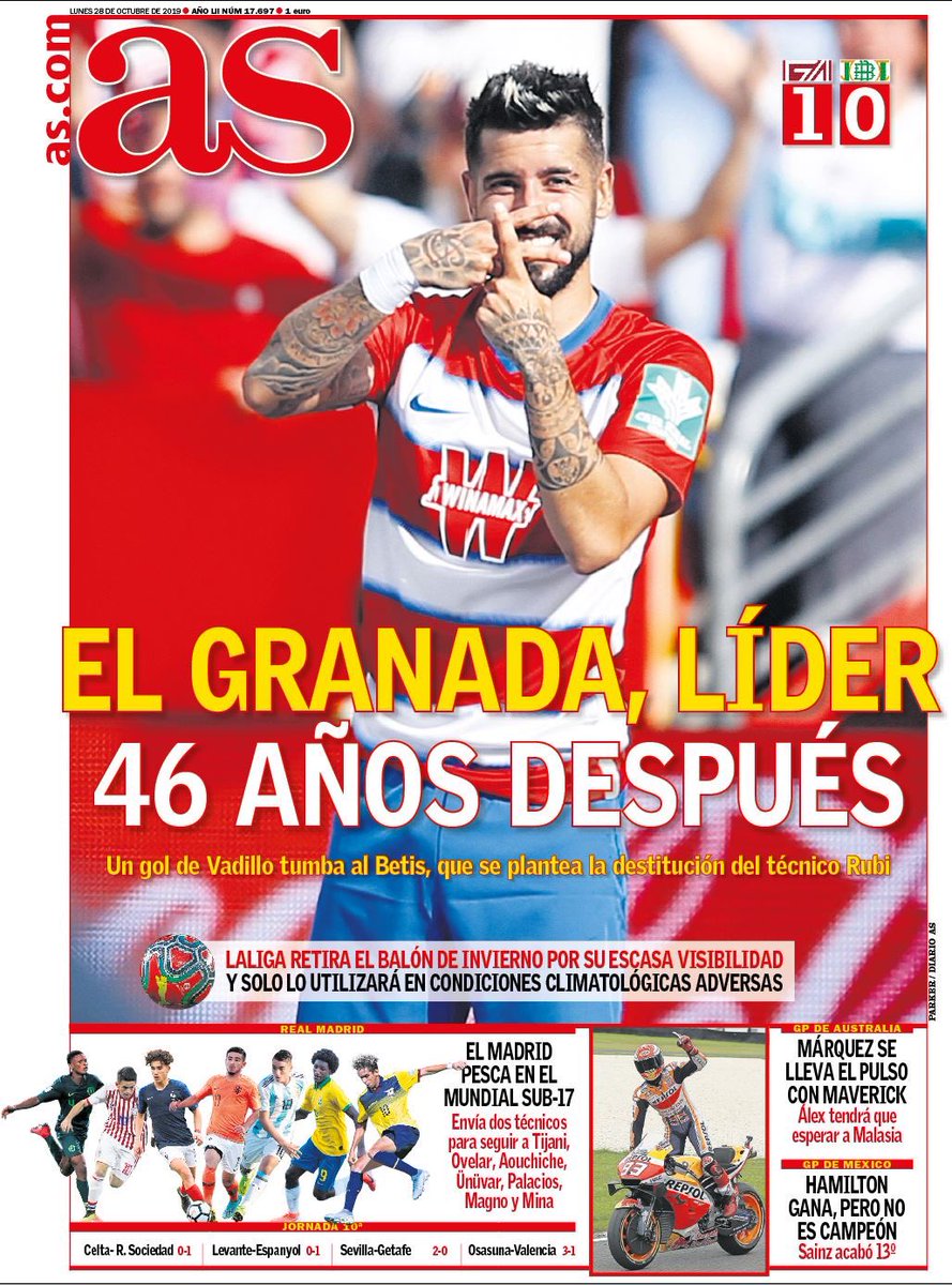 Tonono_1982's tweet photo. Portadón del @diarioas @GranadaCdeF #EternaLucha https://t.co/bGkX3emdQO