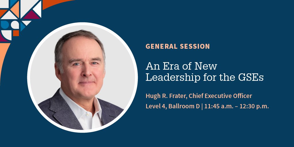 joinhomemac's tweet photo. RT FannieMae This is a session you don’t want to miss: Hugh Frater, Fannie Mae CEO, will be speaking about his strategic vision and priorities. #MBAAnnual19 #HousingAtWork https://t.co/IlXUC8ysla