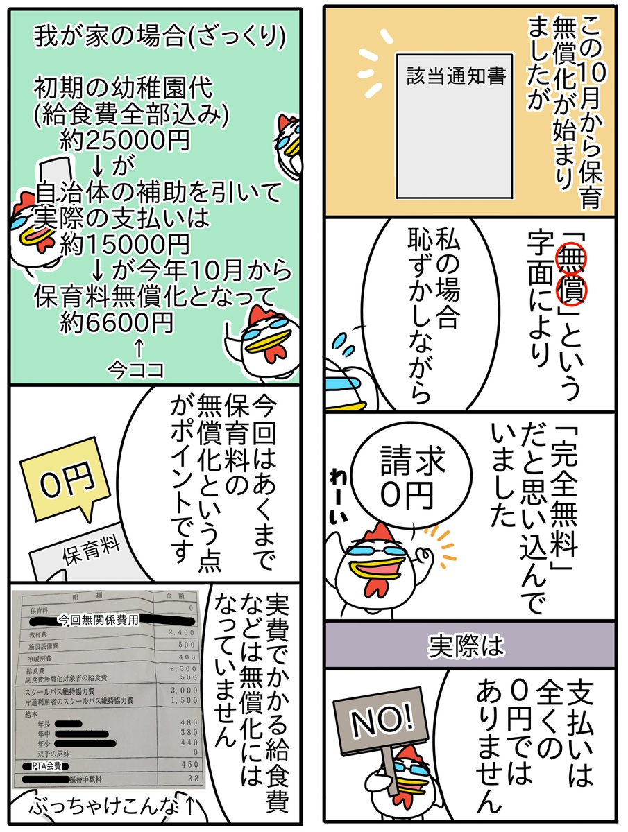 10月から始まった「保育無償化」で現役世代が実際に園への支払っている現在の金額と私のモヤる気持ち 