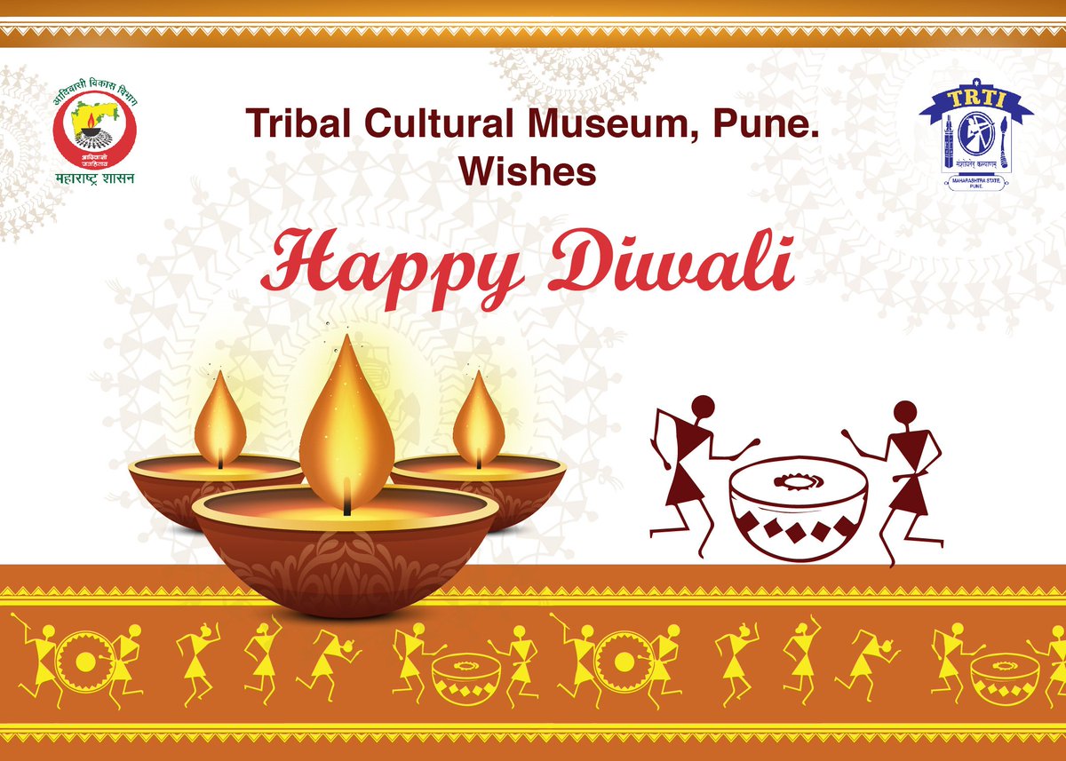 TCMPune's tweet photo. May the divine light of Diwali spread into your life Peace, prosperity, happiness and good health. Happy Deepawali!

#HappyDiwali #Diwali2019 #Deepawali #FestivalOfLights #TribalCulturalMuseum #TribalResearchAndTrainingInstitute #TribalDevelopmentDepartment https://t.co/KqQPgOKNE1