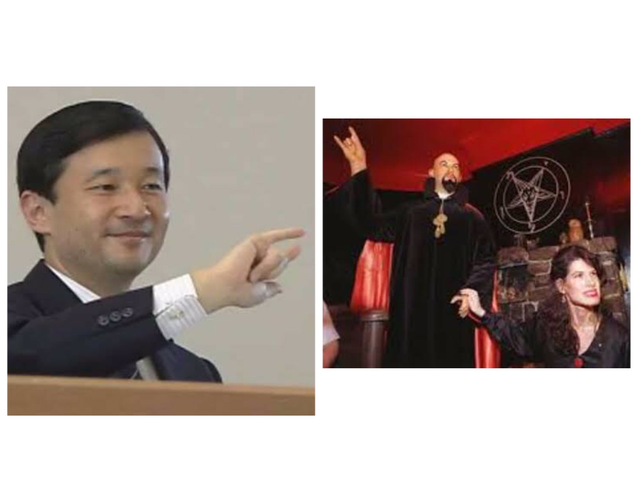 Sw 凍結された際のtweet コルナサイン行う令和天皇の姿は有名ですが天皇は代々悪魔崇拝者 サタニストとraptblogで解き明かされています T Co Wryxxcqxmi 庶民の血税で豪遊し悪人を恩赦するのは悪魔崇拝者ゆえです また皇族は李家と繋がるので日本