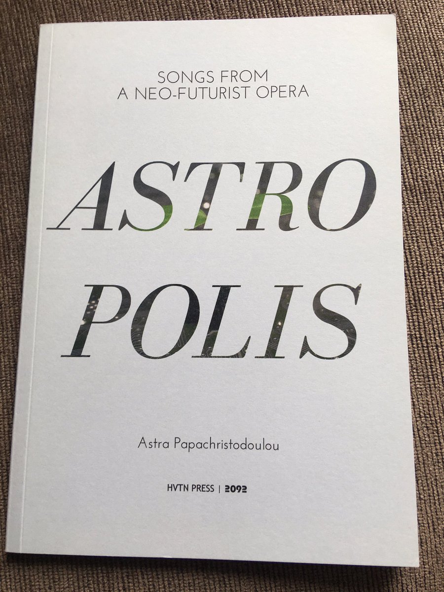 Astropolis by  @HeyAstranaut recalls the excitement and sense of discovery of early modernism. The poems are inviting, delightful, challenging, dynamic. I keep going back to this book.