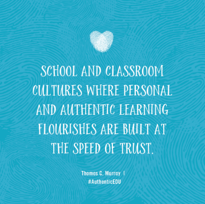 gcouros's tweet image. “As educators, we process things with our minds but often make decisions with our hearts. We cannot forget that our students do the same. It is through trust that we can build relationships—the foundation of personal and authentic learning cultures.” buff.ly/2BLu9fJ