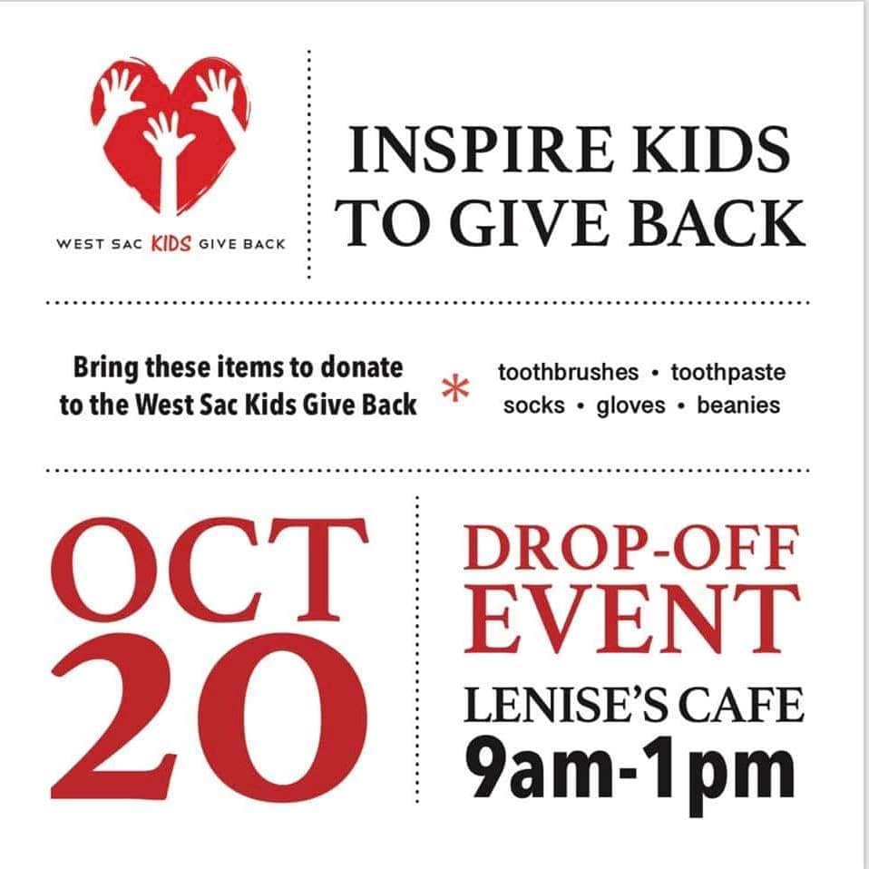 Join #WestSac Kids Give Back this Sunday as we kick off the 2019 season of giving. Together, we can make a difference. <a href="/cityofwestsac/">West Sacramento</a> <a href="/Love_WestSac/">Love West Sacramento</a> <a href="/WestSacPlay/">West Sac Play</a> <a href="/WestSacWeb/">WestSacWeb.com</a> <a href="/WestSacChamber/">West Sac Chamber</a> <a href="/westsaclife/">West Sacramento Life</a> <a href="/WestSacLL/">WSac Little League</a>