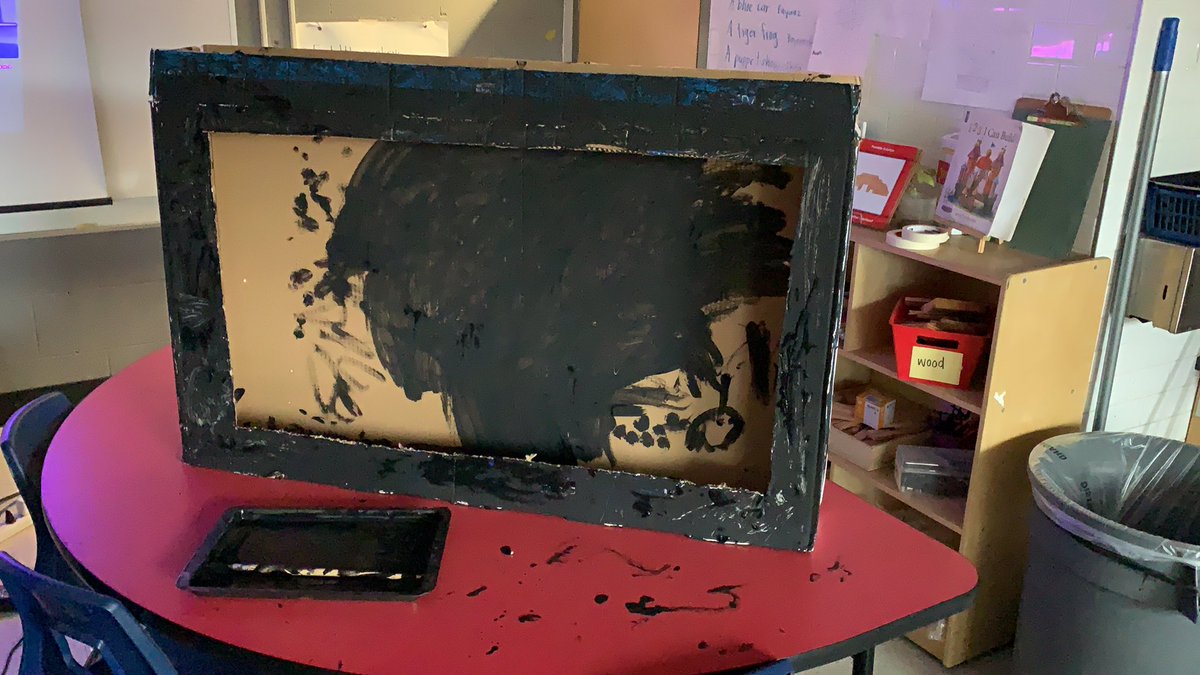 When a colleague gives you a giant box and the class decides to make a television, you start making a television and inquiring into what TVs do for us and what we like about them! Kindergarten rocks! <a href="/TDSB_Grenoble/">Grenoble Public School</a> <a href="/mikkihymus/">Mikki Hymus</a>