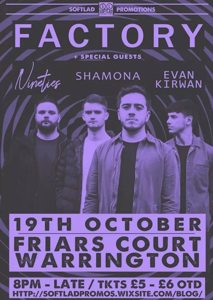 🎵 Warrington 🎵 

This is happening on Saturday! 

It’s going to be a belter. £5 a ticket. What’s not to love?!

Boss line up ✅ 
Boss venue ✅ 

Get in touch for tickets x