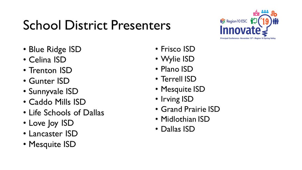 #r10Innovate presenters are fired up and ready to share all things Innovation! Want to know more about the conference? Watch this video: youtu.be/-tzebe3H-Kw
For session information view the conference speakers and line-up at smore.com/7vnyh <a href="/Region10Leaders/">Sandra Moore</a>