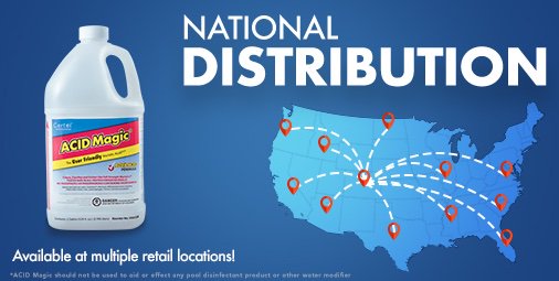 AcidMagicUSA's tweet image. We've got you covered! ACID Magic is carried by a number of suppliers located throughout the country. You'll never have to wait for The User Friendly Muriatic Acid!™ Look for us at the @PoolSpaPatio , booth #842 #IPSP2019 #ACIDMagic