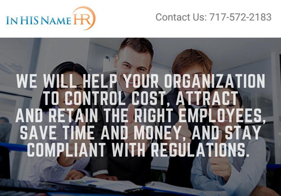 InHISNameHR's tweet image. We will help your organization to control cost, attract and retain the right employees, save time and money, and stay compliant with regulations. 

#HumanResourcesHelp  #HumanResources #HR #Policy