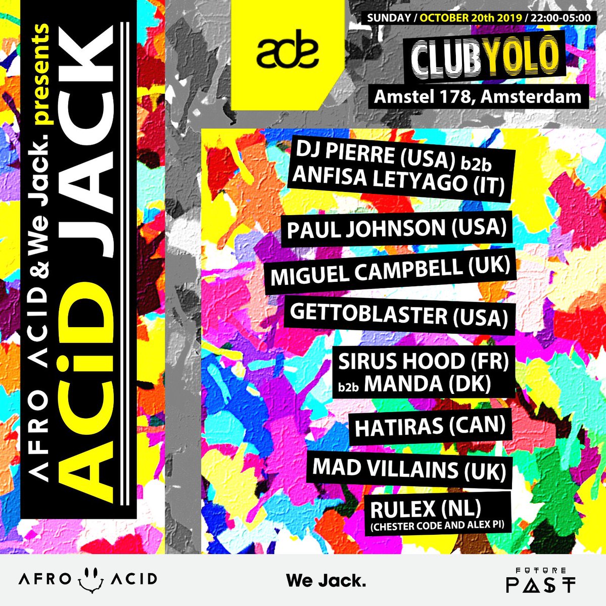 GettoblasterDJ's tweet photo. Are you boys ready for Amsterdam @ADE_NL @djpierreacid @miguelcampbell @AnfisaLetyago @SirusHood @hatiras @MADVILLAINS #rulex @AFROACID #wejack https://t.co/OGegoIFSvi