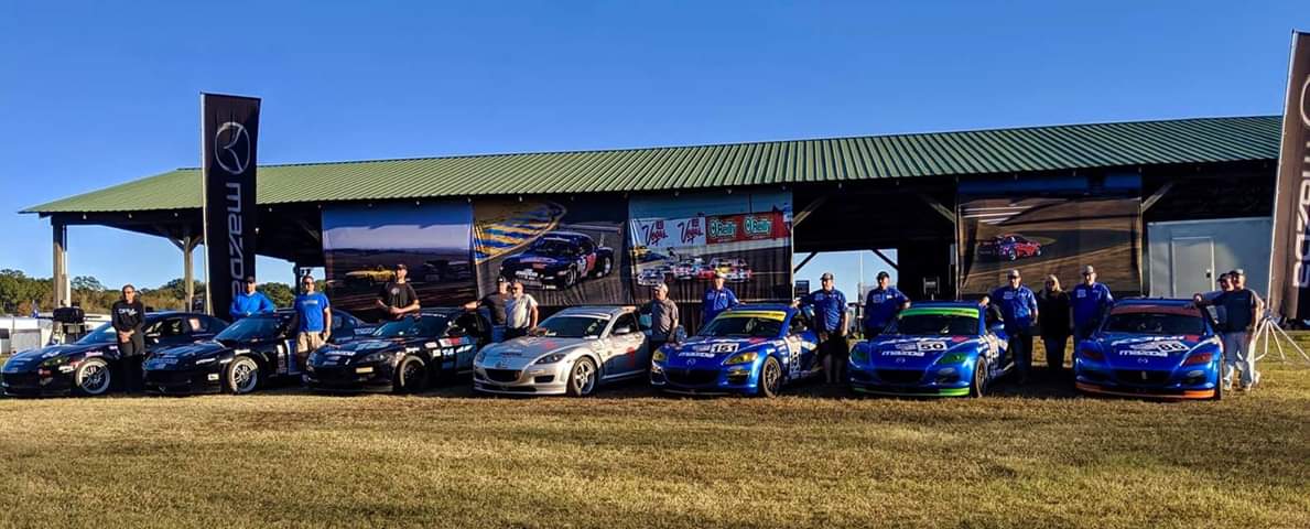 grammynana51's tweet photo. The most Mazda RX8'S racing in one race in North America #scca #therunoffs @NERSCCA @MazdaRacing @VIRNow @stephenblethen https://t.co/l1h8oXzJvI