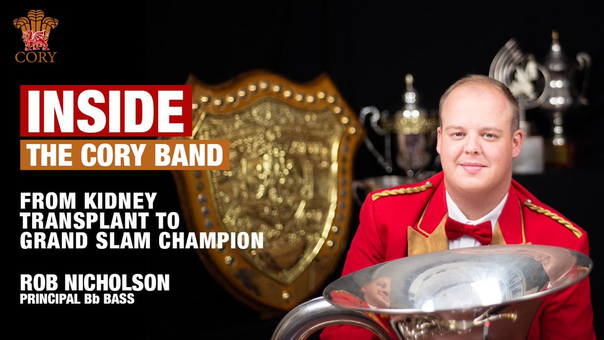 Coryband's tweet image. If you need a bit of inspiration, have a listen to this interview with our Principal Bb Bass player, Rob Nicholson on how he overcame kidney failure to win the 2019 grand slam. youtu.be/8ixscR3CZDk via @YouTube
@4barsrest @BBWMagazine @BB1887 @kapitol_promo @TubaRob93