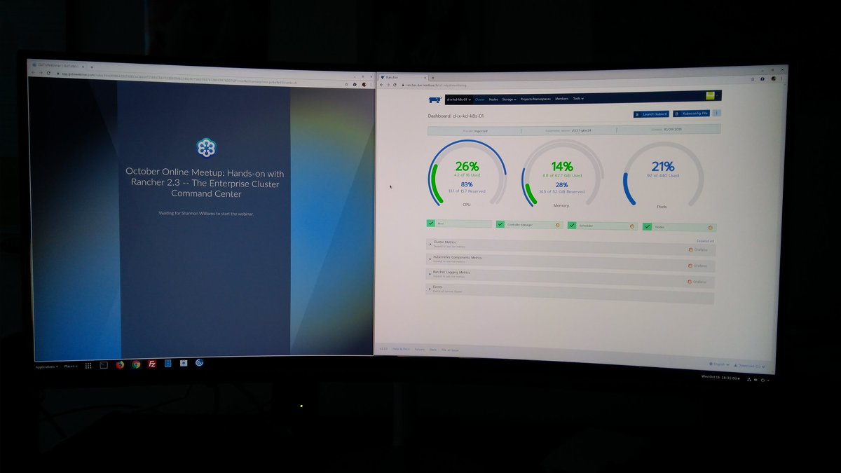 pirminjanka's tweet photo. Waiting for the start of the @Rancher_Labs 2.3 #webinar #ixcloud #inventx! Excited! https://t.co/vsoXAbe5jh