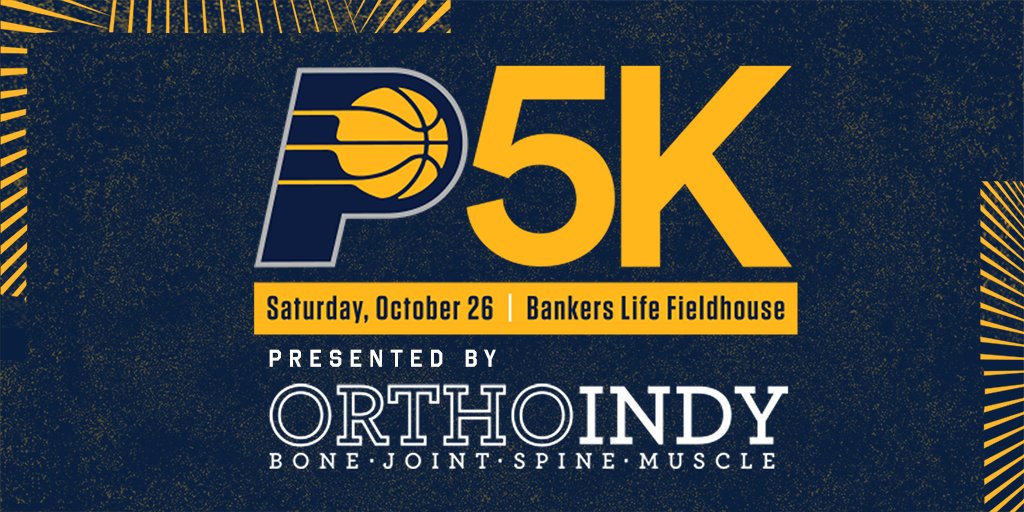 Sign up for the #Pacers5K TODAY before prices rise on October 19! Run to http://Pacers.com/5K to register 🏃
By participating in the race, you'll receive:
• A #Pacers5K shirt and medal
• Balcony Ticket to our game on Nov. 1
• Access to pre- and post-race festivities