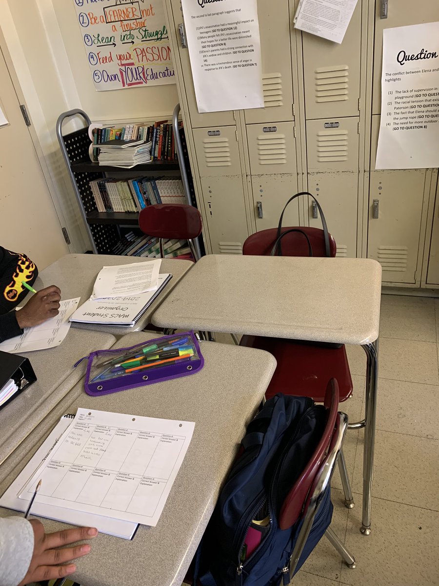 lola5928's tweet photo. Tried a #questiontrail with my students today and it was awesome. Always love new instructional strategies that get students talking, debating, analyzing and moving. https://t.co/glpuHRLTjT