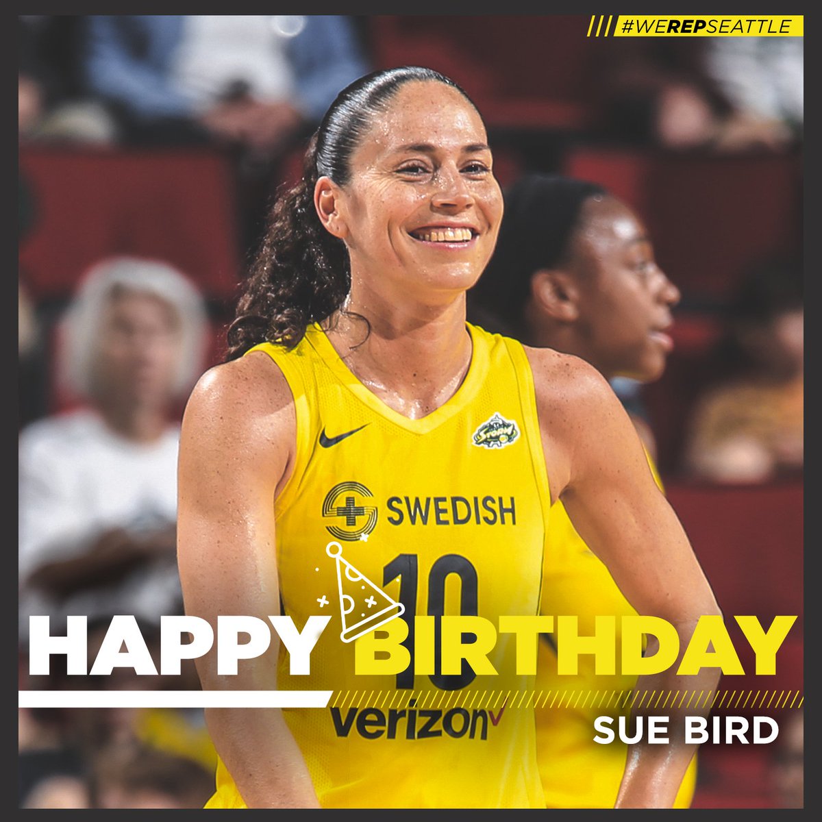 seattlestorm's tweet image. 🎉 Happy Birthday to the 🐐! 🎉

@S10Bird 

#WeRepSeattle 
#StrongerThanEver