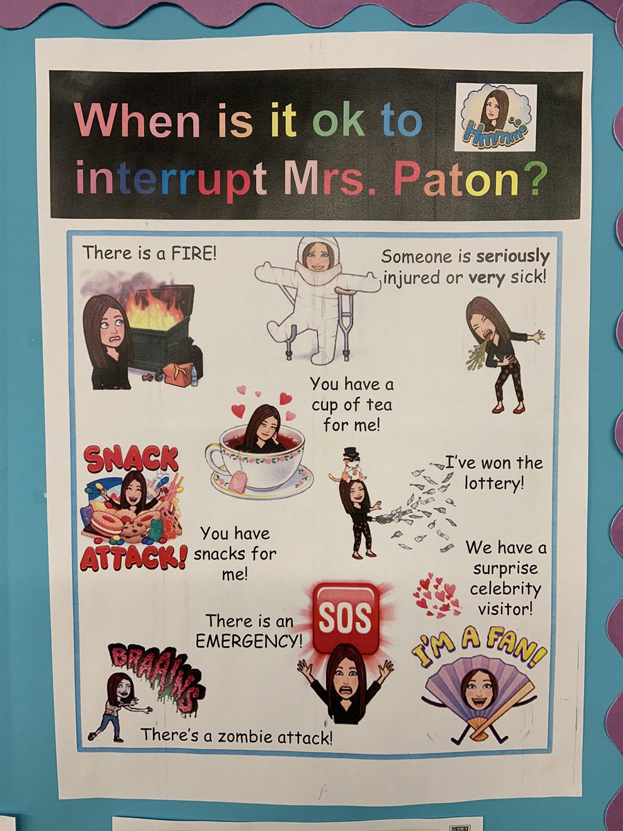 EatSleepICTRpt's tweet image. Saw this today in @mhairipaton1’s classroom and absolutely love it!!! 🤣🤣🤣 #DontInterruptMe! 

Think you might appreciate this @ICT_MrP! 😉