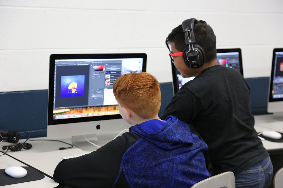 Millbrookmsart's tweet image. 6th grade is learning @Photoshop this week!! Students learn the #selectiontools and #quickmask to begin working on a digital self portrait collage