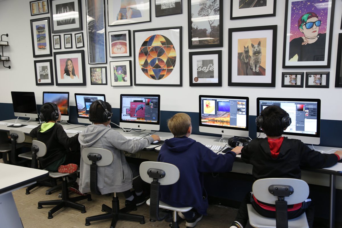 Millbrookmsart's tweet image. 6th grade is learning @Photoshop this week!! Students learn the #selectiontools and #quickmask to begin working on a digital self portrait collage