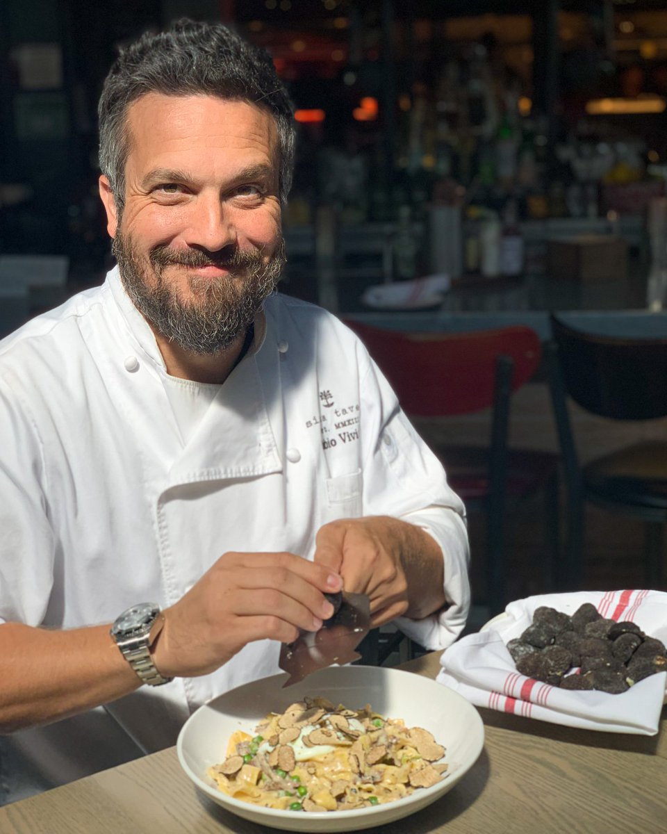 The face we make when @fabioviviani shows up at our table to shave some truffles... Don't miss our Specialty Truffle Tasting Menu tonight and catch our favorite chef in action, 5-9pm! 🍝 #FromScratch #Pasta #WednesdayWant #EEEEEATS #Truffles #Dinner