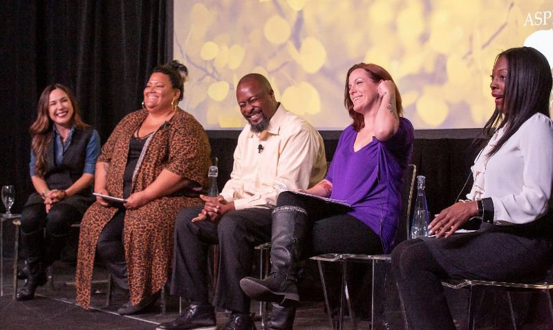 JeremiahProgram's tweet photo. This from Cristina Guajardo, #JeremiahProgram mom. "Listen to what people are saying when there is no survey.” The chorus onstage was loud and clear @AspenAscend: Listen to parents. #FamiliesAscend #FamilyProsperity #2Gen https://t.co/5mv1wlAafl