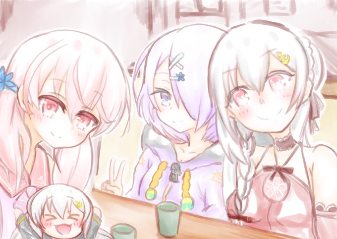 生徒会メンバーで仲良く外食
( ˙꒳​˙ᐢ ) パシャッ
#ふたばあーと #あずきそあーと #TamaArt 