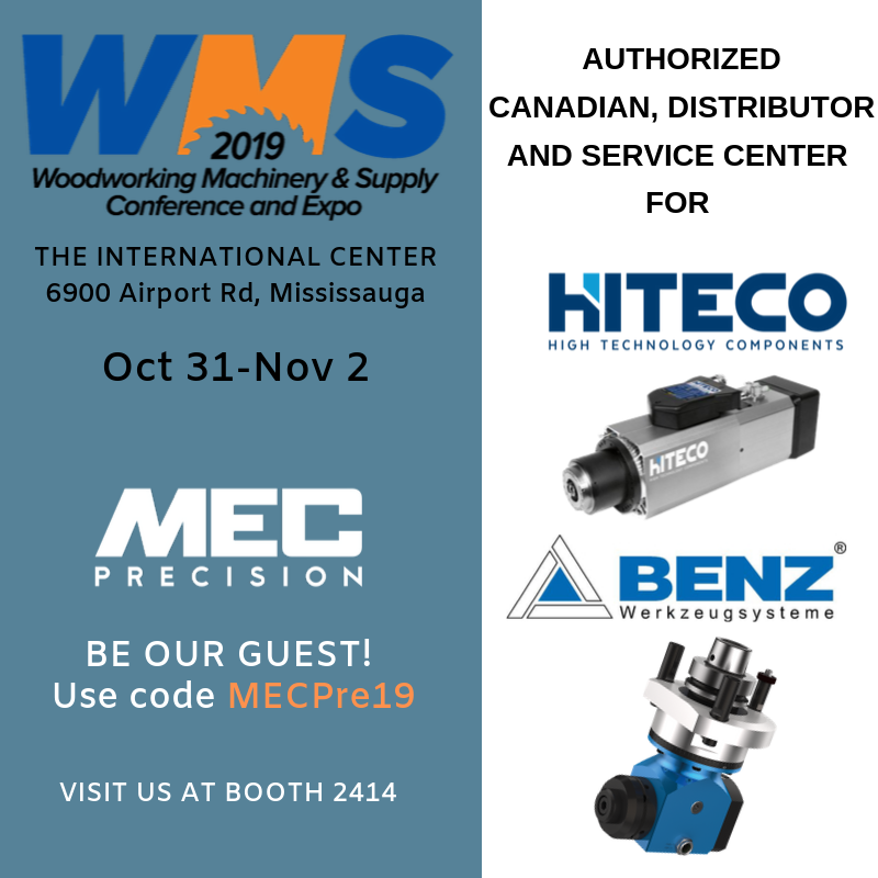 MecPrecision's tweet photo. USE CODE: MECPre19 
Come and visit us, click here to register as our personal guest: https://t.co/z2zf2TVA2I. 

Lear more about Hiteco’s hight-tech Spindles and Benz Aggregates for the woodindustry.
#wms2019 #mecprecision #spindlerepair #hitecospindle #BENZ #aggregates #anglehead https://t.co/1qJ7br7YT6