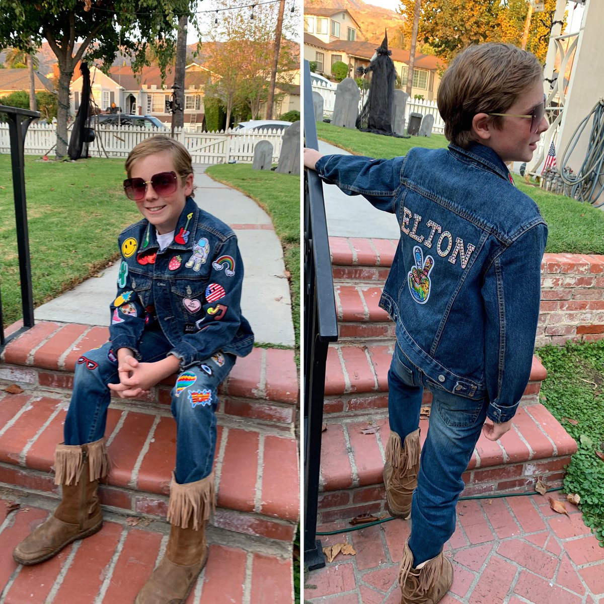 DoryFoster14's tweet photo. My son and I LOVE Crocodile Rock!  Huge fans of @eltonofficial
He’s even dressing as Elton for Halloween!  #iHeartOnCW #iHeartElton https://t.co/0lHikdrYdB
