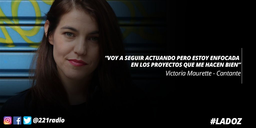 #LadoZ | <a href="/Vickymaurette/">La Maurette</a>: "Voy a seguir actuando pero estoy enfocada en los proyectos que me hacen bien" | Escucha la nota completa con la cantante: bit.ly/2nUVdGc | FM 103.1 - 221radio.com.ar