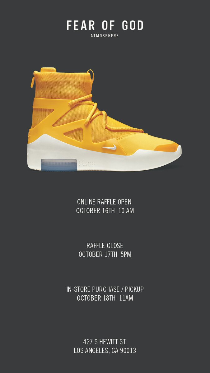 fear of god raffle