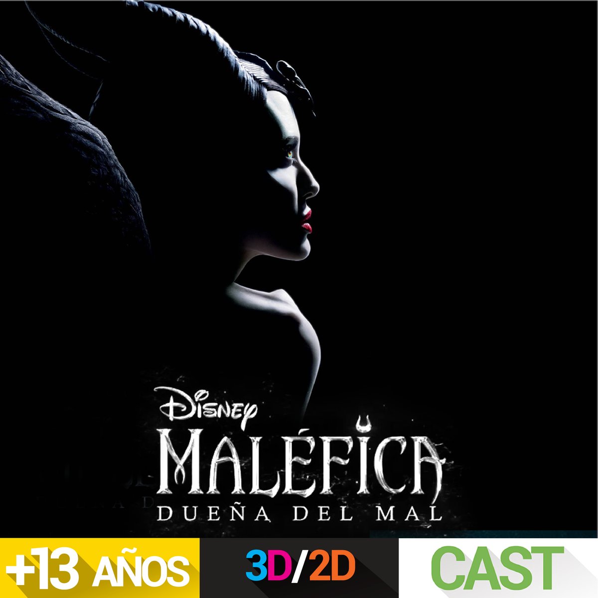 CinemaRosso's tweet photo. ➡️ MALÉFICA: Dueña del mal (+13)🍿
*DEL JUEVES 17/10 AL MARTES 22/10*
.
17:30 hs. (3D) - CAST😎
.
20:00 hs. (3D) - CAST😎
.
21:15 hs. (2D) - CAST
.
22.30 hs. (3D) - CAST😎
.
🎟Venta de entradas por boletería del Jueves al Martes desde las 16.45hs.🎟

Apta para mayores de 13 años. https://t.co/RM1jRMXviJ