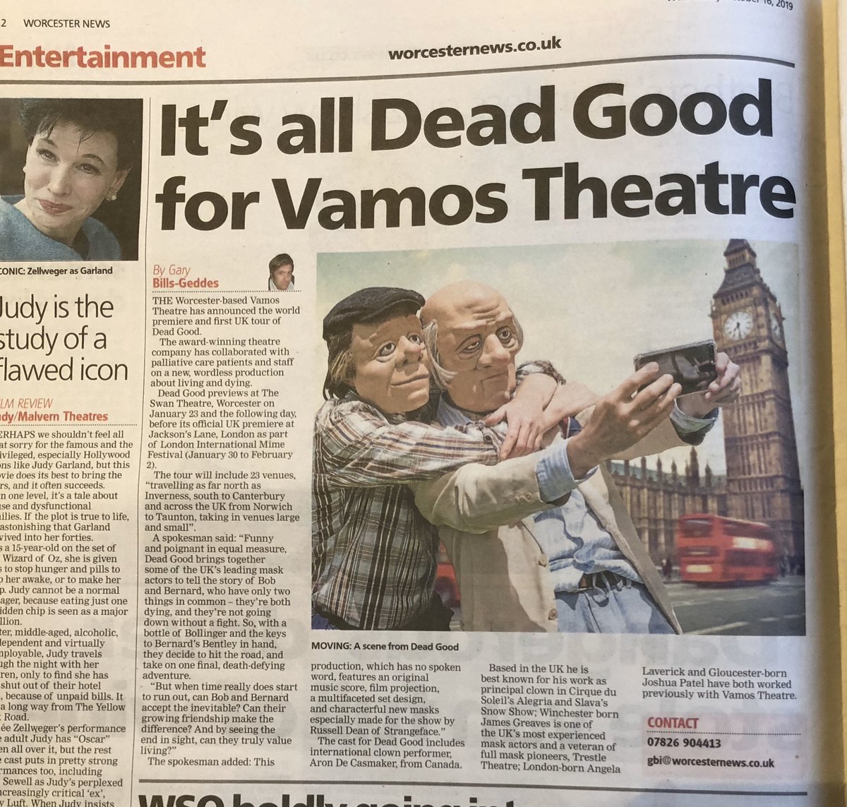 beforeidieworcs's tweet photo. We’re beginning to get a little bit excited ..... @VamosTheatre production of Dead Good coming to town in January 23rd/24th. Save the dates. Buy tickets. Share &amp; share again. It’s going to be #deadgood @StRichardsHosp @WorcsHealthCare @WorcsAcuteNHS @CarersWorcsJay @CarersWorcs https://t.co/qIGTHPMWhA