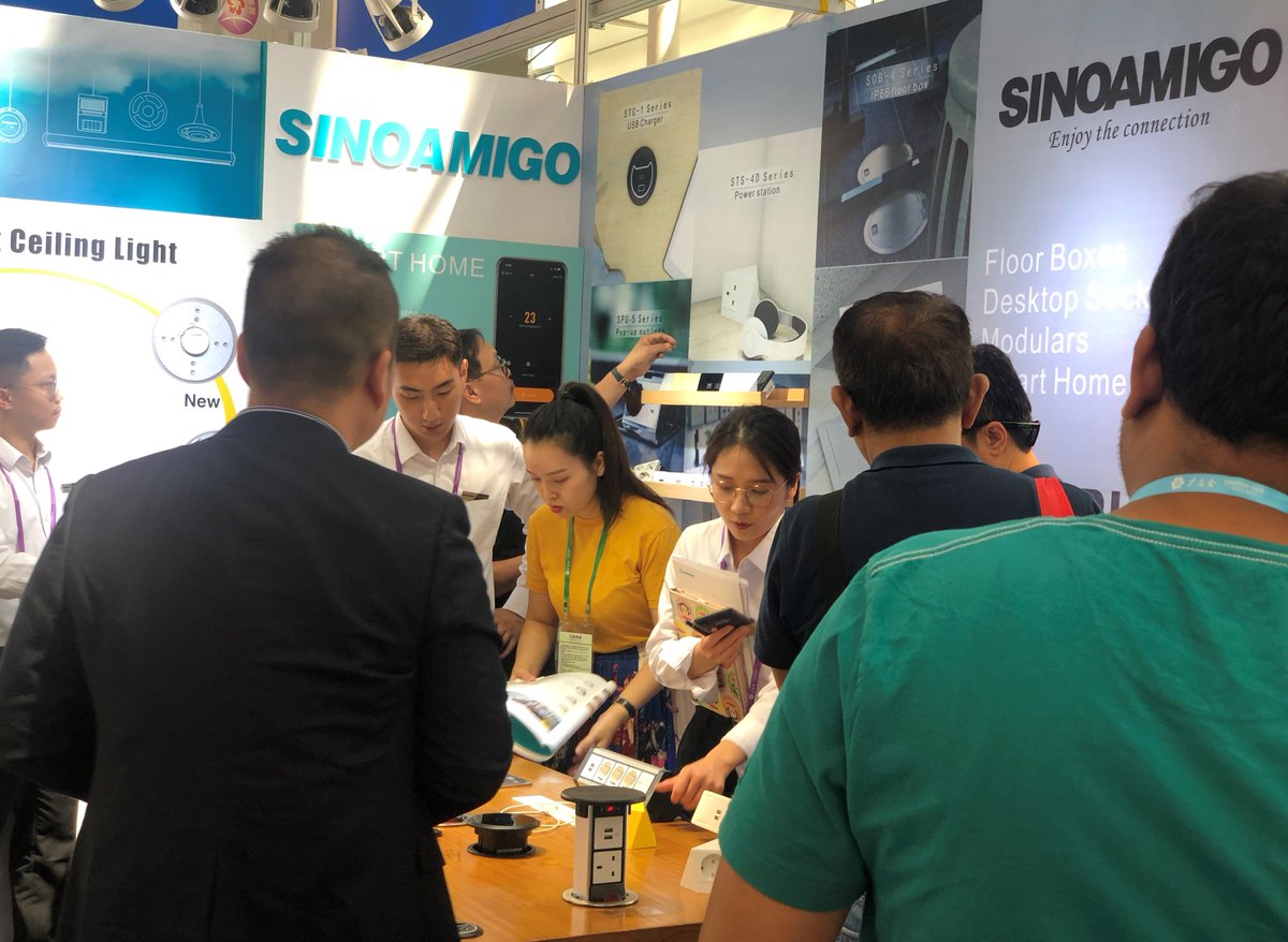 SinoamigoE's tweet image. Well it has been an eventful second day here at the 126th #CantonFair! Definitely looking forward for more exciting and interactive discussions tomorrow. Remember, we’re located at Booth 11.3, F24. Stop by and check us out! #floorbox #desktopsocket #wiringaccessories #Sinoamigo