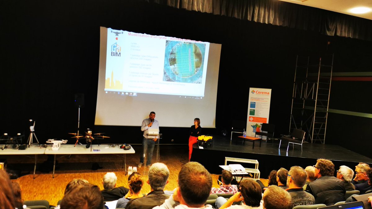 Présentation de <a href="/GR_BIM/">GR BIM</a> et de @AdrienSifre (Drone 33) sur l'usage du #drone en modélisation 3d et en #photogrammetrie.

Merci à <a href="/CeremaCom/">Cerema</a> et à notre technopole <a href="/Bdx_Technowest/">Bordeaux Technowest</a>.