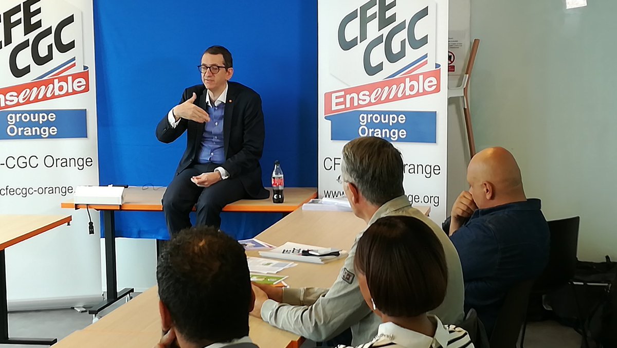 La CFE-CGC à l'assaut du CSE : Sébastien Crozier, membre du Conseil d'Administration d'Orange, Vice Président du Mécénat d'Orange et Président National de la CFE-CGC  ORANGE ENSEMBLE vient à la rencontre des salariés aquitains D'ORANGE