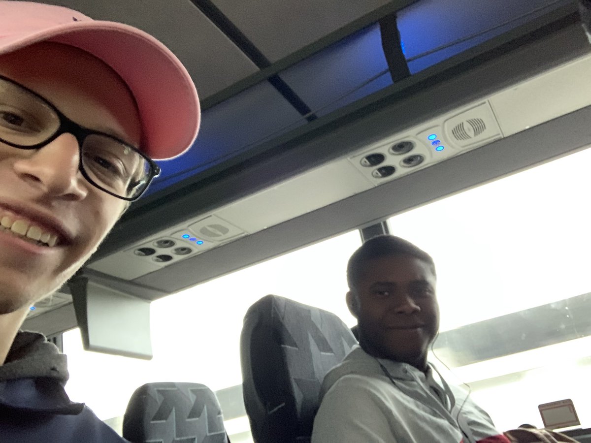 BiteWeekly's tweet photo. Devonte doesn’t even know where we’re going I just paid him $30 to get on the bus #seniorfieldtrip https://t.co/GV7iJ86Z7p