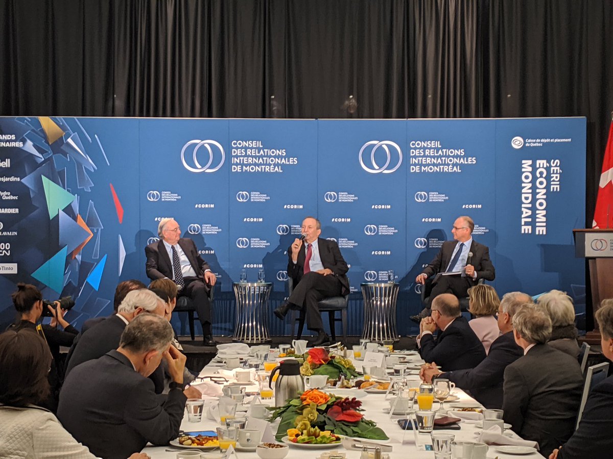corim_mcfr's tweet photo. Truly honored to have @LHSummers and Paul Martin to discuss #G20 and #GlobalEconomy this morning. #corim #polCanUS https://t.co/yWEuW0Rc8B