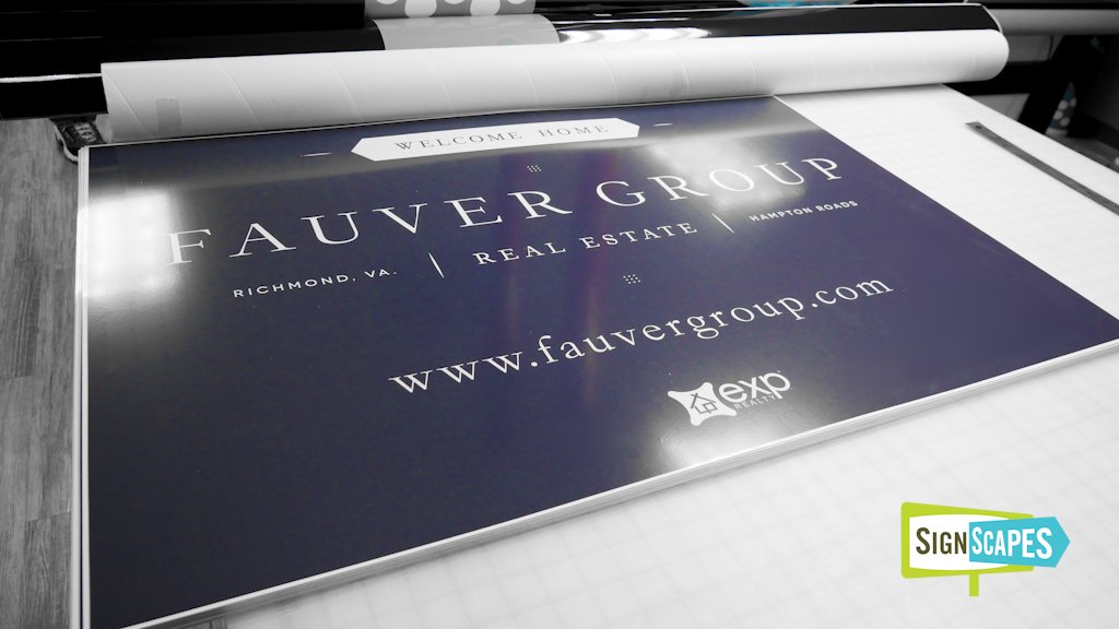 Here's a sign we made for our friends at Fauver Group. Hope you like it! #fauver #signscapes #signage #outdoorsigns #indoorsigns #signs #leavecolor