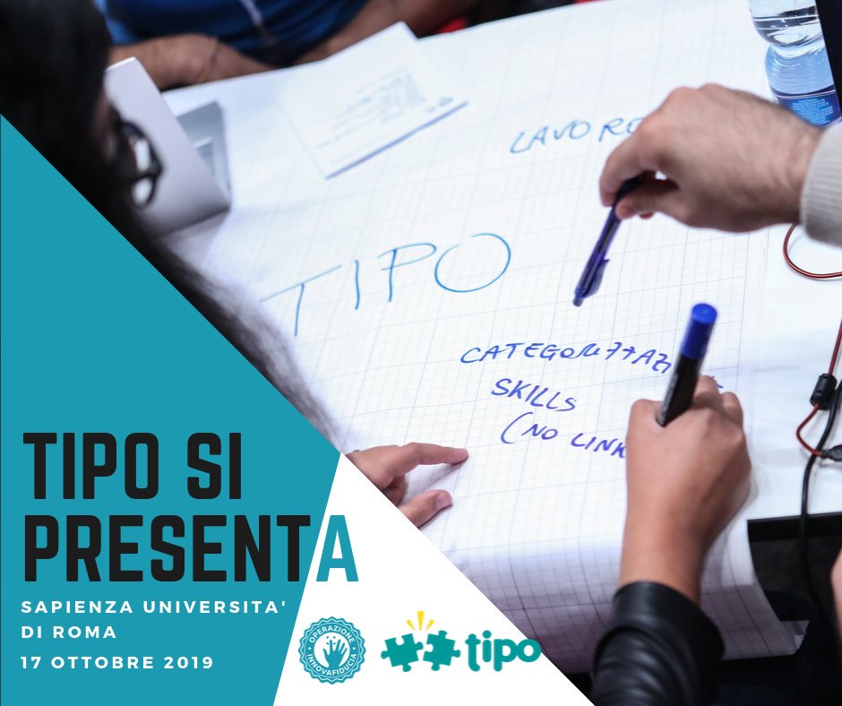 InnovaFiducia's tweet photo. Domani insieme al comitato di #TIPOLab in @SapienzaRoma per far conoscere la piattaforma #TIPO agli studenti di Psicologia.
Un'occasione per pensare il #lavoro del #futuro.
#InnovaFiducia #TIPO
#16ottobre https://t.co/qr2j5LzY7f